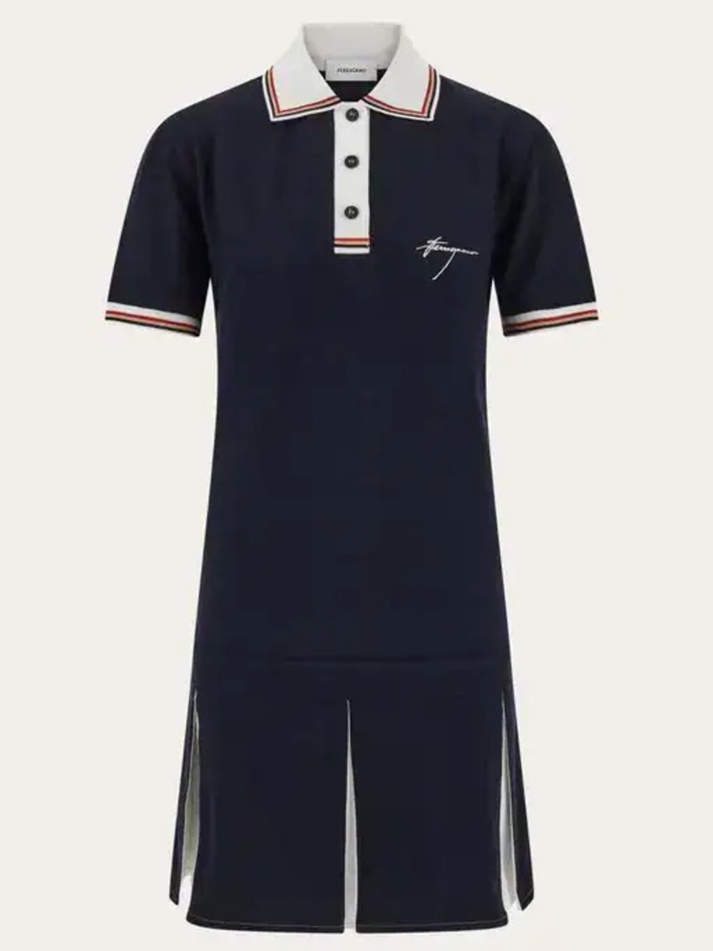 Ferragamo Navy Polo Dress, brand new with tags! Size small
